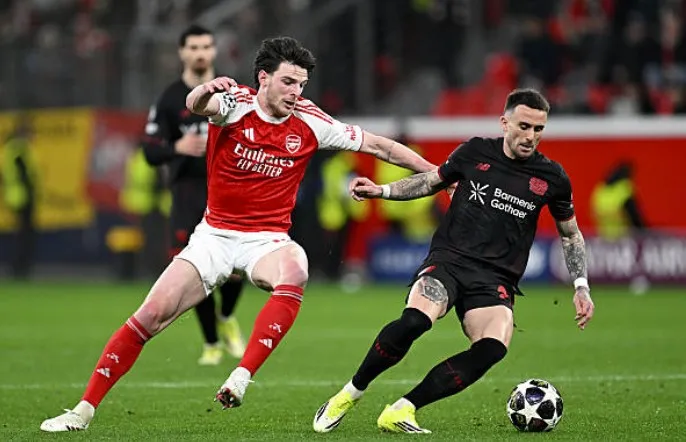 竞彩足球推荐-赖斯本场数据：1次关键传球，传球成功率96%，3次夺回球权